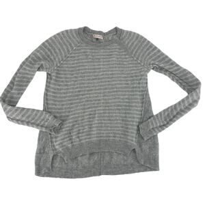 Rebecca Taylor Cashmere sweater gray striped size medium - flaw